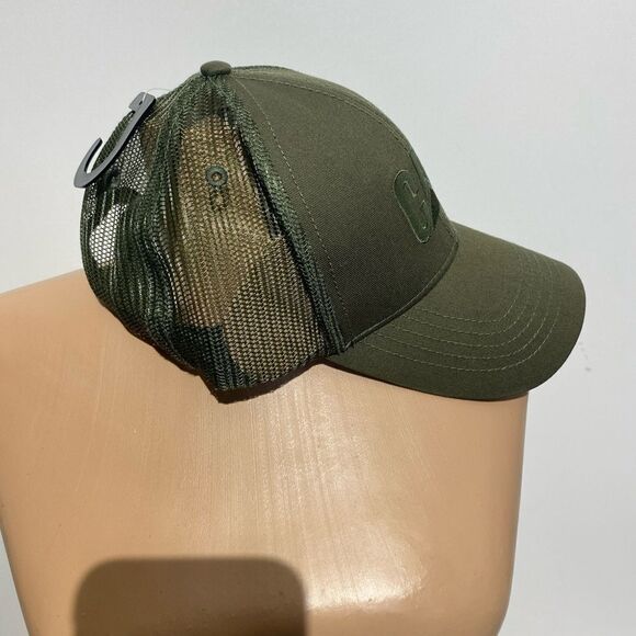 Mens snap back Green Caterpillar Trucker hat adjustable - Picture 3 of 9